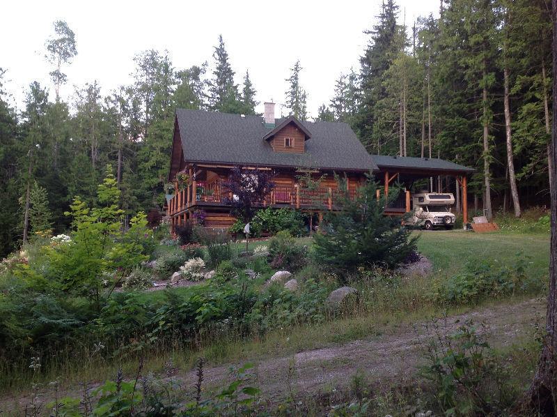 log home with 1200 ft lakefront